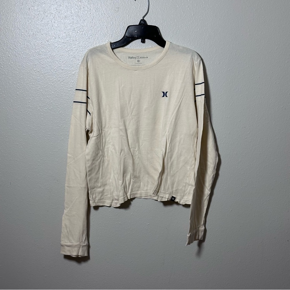 Hurley women Casual Cropped beige Long sleeve shirt‎ size S